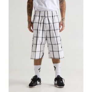 Bundle of two pairs Shaka Wear Plaid Shorts Black & White Size Medium NWT